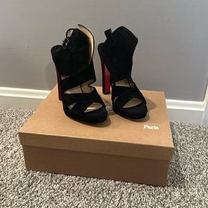 christian louboutin black heels. Size: 37.